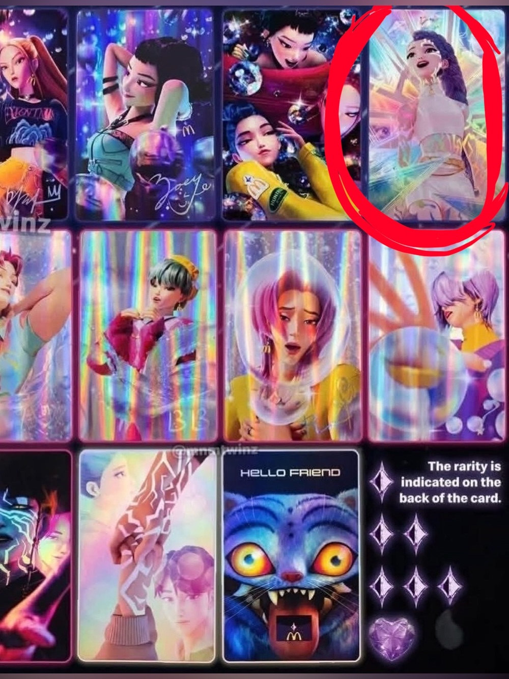 K-Pop Demon Hunters Rumi RARE McDonalds Card